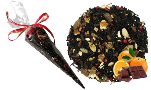 ARKTYCZNY OGIEŃ - herbata czarna na PREZENT w rożku, rożek z herbatą