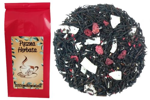 MALINOWE LOVE - herbata czarna MALINY, KOKOS torebka 50 g