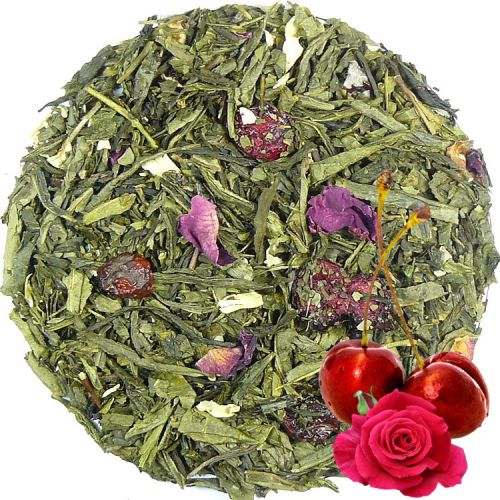 SAKURA sencha Herbata zielona - płatki róży, wiśnia, jaśmin