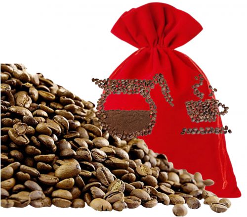 Zestaw kawy naturalne 6 szt + worek na prezent